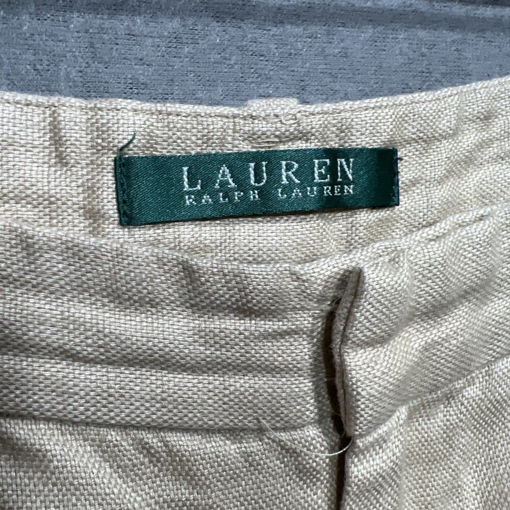 Lauren Ralph Lauren 100% Linen Dress Pants Beige Womens Size 18WP (READ) - Picture 7 of 13